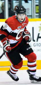 Image of Ottawa 67's player Austen Keating on the ice playing