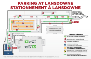 Graphic image of the parking map for TD Place