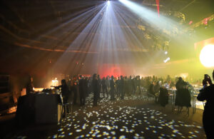 Image of the arena at TD Place set up as a wedding party