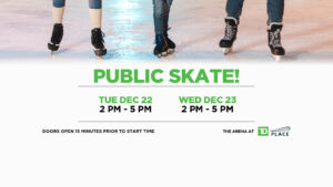 Image showing three people skating to promote public skate at TD Place