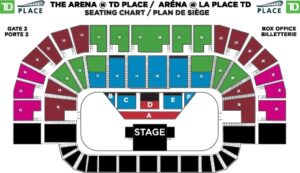 TD Place Arena Map