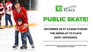 TD Place Public Skate Banner