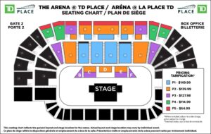 Star Wars Empire Strikes Back seating map 2024 event at TD Place in Ottawa