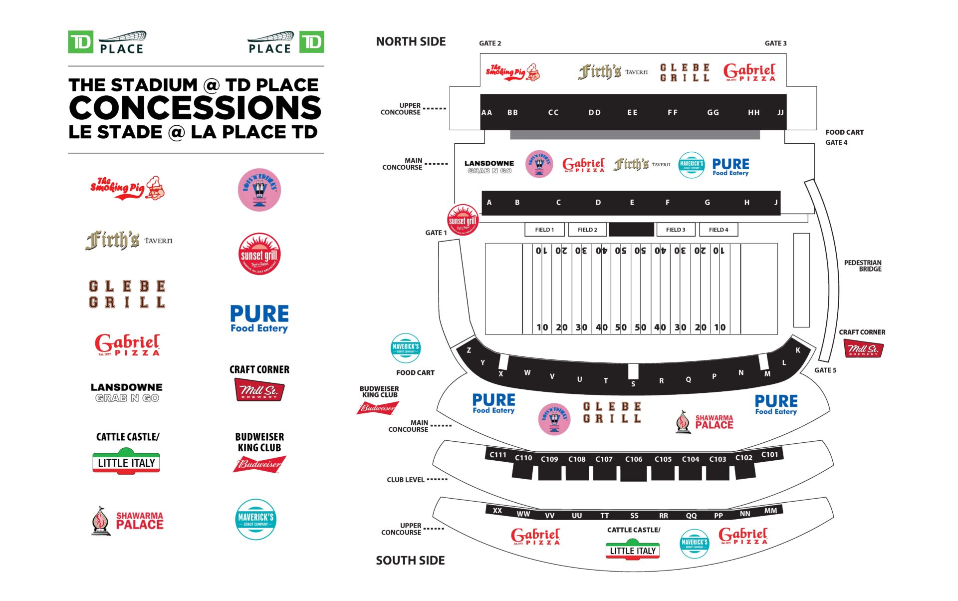 Concessions at he Stadium at TD Place